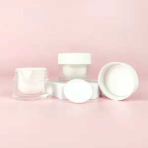 त्वचा देखभाल लोशन और फेस क्रीम पैकेजिंग के लिए पर्यावरण-अनुकूल 20 मिलीलीटर पीईटीजी प्लास्टिक जार रीफिल करने योग्य कॉस्मेटिक्स कंटेनर