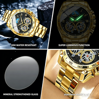 Montre homme argentée, mode décontractée, acier inoxydable, aiguilles lumineuses, étanche, montre de luxe pour homme