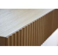 Meuble de maquillage flottant minimaliste en bois de noyer et chêne, certifié FSC BSCI CE, avec tiroirs en noyer