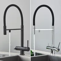 Robinet mélangeur de cuisine 3 voies 3-en-1 en laiton, homologué CE, avec purificateur d'eau potable, pour usage domestique et projets, vente en gros