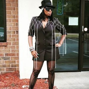 Veste de costume à franges pour femme, haute qualité, tendance - Product Image 1