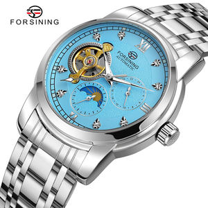 Reloj Mecánico Automático FORSINING para Hombre, de Lujo, con Correa de Metal, Tourbillon, Luminoso, con Diamantes Artificiales - Product Image 2