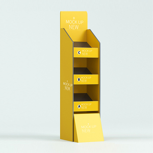 Estante de exhibición plegable portátil personalizado para tienda minorista, estante de cartón corrugado para bebidas, alimentos, dulces, bebidas en supermercados - Product Image 2