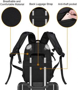 Sac de photographie pour appareil photo reflex numérique/SLR/sans miroir BSCI Factory, étui rigide étanche de 15-16,4 pouces avec support pour trépied et ordinateur portable - Product Image 2