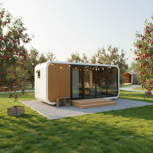Casa Capsula Prefabbricata Ecosostenibile Apple Cabin, Completamente Arredata, Pronta per l'Installazione di Pannelli Solari, Casa Modulare Compatta per Vivere in Rilevamento - Product Image 4