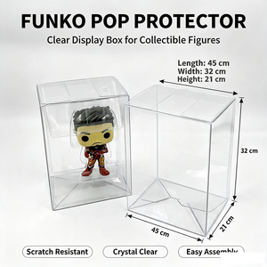 Étui de protection premium compatible avec les figurines <span class=keywords><strong>Funko</strong></span> <span class=keywords><strong>Pop</strong></span> de 4 pouces, protection en plastique robuste de 0,5 mm d'épaisseur avec film protecteur - Product Image 3