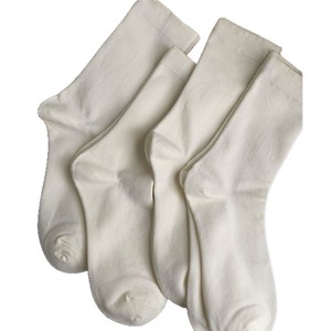 White Women's Slouch <b>Socks</b> Mid Calf Solid Color Thin <b>Long</b> Tube One Size Fits All - Product Image 5