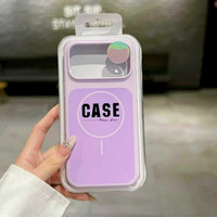 MOQ 500 Desain Baru Casing Silikon Cair Magnetik untuk iPhone 18 Pro Max 17 16 15 Pro Casing Ponsel Silikon Magnetik Ukiran Laser