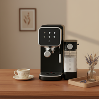 Machine à expresso semi-automatique, spécifications techniques, buse vapeur réglable et chauffage NTC, équipement à café pour la maison