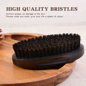Wholesale Custom Black Men Wooden <b>Beard</b> Brush High Quality Natural Boar Bristle <b>Beard</b> Brush - Product Image 4