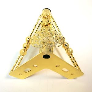 Furniture Leg Gold Hollowed Out Wrought Iron Flower Design European Style Heavy Duty For <b>Bed</b> Cabinet Table Chair - Product Image 3