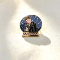 Broche en métal de luxe en alliage de zinc sans nickel, double placage couleur, émail personnalisé, pour cadeau promotionnel
