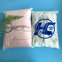 Sac à fermeture éclair givré noir blanc couleur écologique biodégradable pour l'emballage de sac en plastique de vêtements avec logo nom de marque