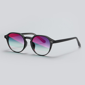 Lunettes de soleil rondes à monture complète, verres miroir, protection UV 100%, unisexe, protection solaire pour adultes - Product Image 4