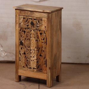 Premium Wooden Bedside Table Bedroom Storage Cabinet with Smooth Drawer Design Contemporary Furniture for Residential Interiors - Product Image 4