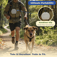 Bols pliables doubles en silicone légers pour chiens et chats avec design suspendu pour une alimentation lente, idéaux pour les voyages et l'extérieur