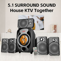Altavoz de Cine en Casa de Alta Calidad, Altavoz con Woofer 5.1, Sistema de Altavoces de Cine en Casa 5.1, USB/SD/FM