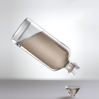 Vente en gros Bouteille en verre de 500ml avec bouchon en verre transparente vide à fond épais, liqueur spiritueux, vodka, rhum, gin