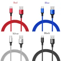 Cable de Datos USB Tipo-C Trenzado de 25CM, 1m, 2m, 3m para Carga Rápida de Teléfonos Móviles, Compatible con S8/S9/Plus, OnePlus 5T 6, Mi 8