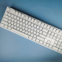 Minimalist White PBT Keycaps with Cherry Profile Layout Dye-Sub 61/87/104/108 MX Switch Compatible for Mechanical Keyboard