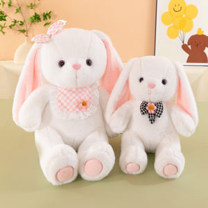 Nuevo Conejito de Peluche con Lazo, Juguete de Peluche Suave y Reconfortante, Conejo de Peluche con Expresiones Faciales Lindas - Product Image 3