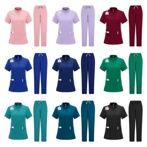 Custom Made Stand Up Collar Solid Color Surgical Gown Set For Hospitals Clinics Lab Beauty Salon Dental Use - Product Image 1