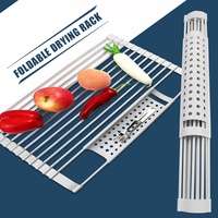 Giá Đỡ Phụ Kiện Nhà Bếp Bằng Silicon Giá Phơi Bát Đĩa Trên Bồn Rửa Giá Thoát Nước Gấp Được Bằng Silicon Cuộn Lên
