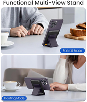 Nueva Funda de Teléfono Dos en Uno de Cuero PU Magnético con Tarjetero y Soporte, Cartera Multifuncional para Tarjetas para Uso en Escritorio