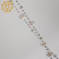 Guirlande de perles artificielles irisées ABS, perles de 12 mm, 8 mm, 4 mm, chaîne décorative en fil de pêche, style européen et américain