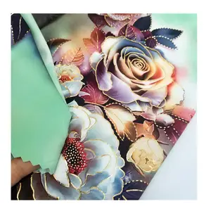 AA Factories 4-way spandex fabric digital printing four way spandex poly fabric for dress