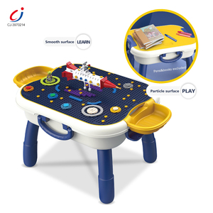 Tavolo Pieghevole Portatile Chengji per Attività Sensoriali Educative a Tema Spaziale, con Contenitore per Blocchi da Costruzione a Grana Fine e Design Cartone Animato - Product Image 3