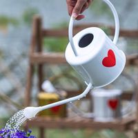 Arrosoir en métal durable et écologique de 44 oz (1,3 litre) avec revêtement en poudre, personnalisable en gros, pour plantes d'intérieur, avec bec long