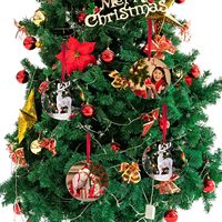 Blancs d'ornements de sublimation Blancs de sublimation ronds en MDF Double face Ornements Produits de Noël Blancs de sublimation en vrac