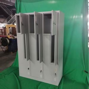 Armoire métallique Luoyang avec 6, 8 ou 9 portes, longue banquette et casier à chaussures en acier avec siège - Product Image 3