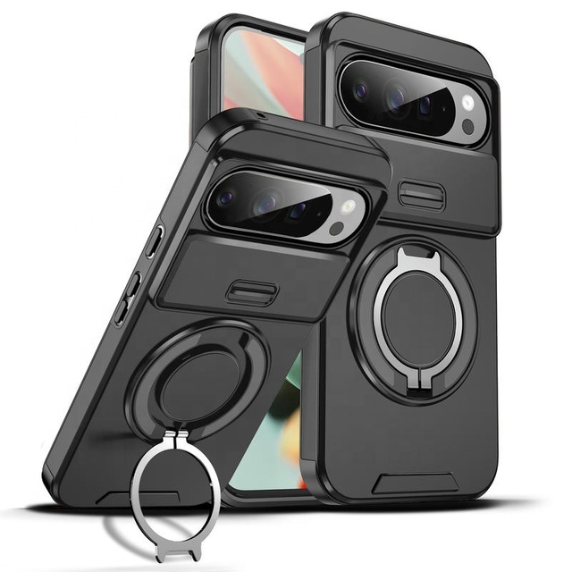 For Google Pixel 7Pro 7 8a 8Pro 9 9Pro 9a 10 10 Pro XL Case Military-Grade Slide Camera Magnetic Kickstand Car Mount Phone Case