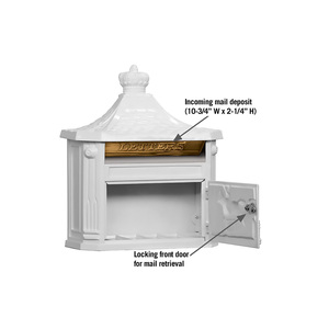 Boîte <span class=keywords><strong>aux</strong></span> <span class=keywords><strong>lettres</strong></span> murale en aluminium pour jardin avec poteau et bac à <span class=keywords><strong>lettres</strong></span>, facile à installer - Product Image 5