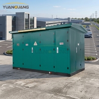 Poste de transformateur compact ventilé 15 kV 500 kVA 1000 kVA 2000 kVA avec panneau basse tension pour usage auxiliaire en centre de données