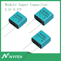 Supercapacitors 5.5V 0.47F/1.0F/1.5F NM5R5 Series Sealed High Capacitance Wire Leads -40+70℃ for Digital Electronics