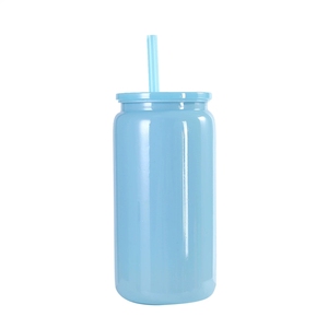 16OZ <strong>Plastic</strong> <strong>Mason</strong> <strong>Jar</strong> Heat Sublimation <strong>Plastic</strong> Mug With Straw <strong>Tumbler</strong> - Product Image 6