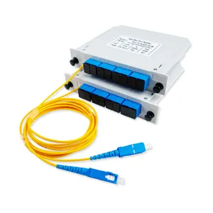 Mükemmel kaset tipi 1*8 Fiber optik PLC Splitter 1X16 PLC Splitter Sc/Upc Sc/APC ile 1.0m Pigtail