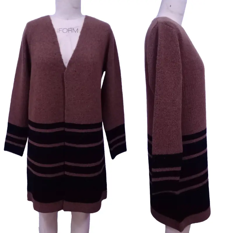 Custom Autumn New Casual Fashion Knit Tops Woman Jacket Women's Long Sweater Cardigans Coat
