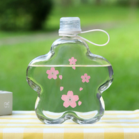 Pot en forme de fleur couvercle en liège cadeau souvenir de mariage Tritan sans BPA 500ml isolation thermique applicable boîte-cadeau écologique