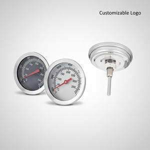 Thermomètres de barbecue analogiques en acier inoxydable bimétallique de 2 pouces pour barbecue - Product Image 3
