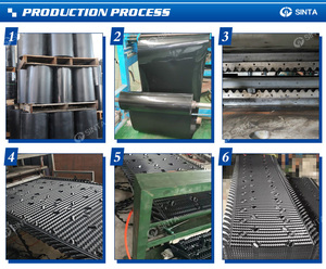 0.38mm di spessore PVC nero appeso tipo a nido d'ape torre di raffreddamento MX75 Crossflow pellicola foglio materiale di riempimento - Product Image 5