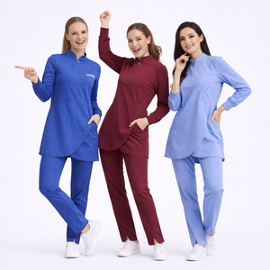 Tenue médicale pour femmes, ensemble d'uniformes d'infirmière, manches longues, uniforme de médecin d'hôpital, uniforme médical musulman, uniforme chirurgical - Product Image 4