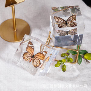 Cubo de Acrílico Transparente con Especímenes de Insectos, Decoración de Cristal con Estampado Animal, Regalo de San Valentín, Colección de Adornos - Product Image 2