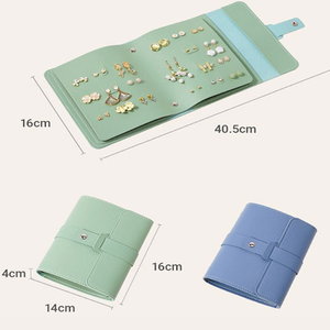 Boîte de rangement pour bijoux de haute qualité, portable, grande capacité, pour voyage, boîte de rangement pour boucles <span class=keywords><strong>d</strong></span>'oreilles, sac <span class=keywords><strong>d</strong></span>édié pour boucles <span class=keywords><strong>d</strong></span>'oreilles - Product Image 6