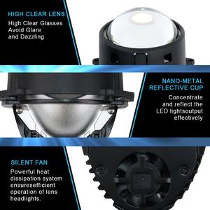 Lente de Proyector LED para Automóvil de 3 Pulgadas de Alta Calidad y Gran Venta, 120 W, G14, H4, Luz Alta/Baja, 6000 lm, 6000 K, Luces de Conducción de Ajuste Universal - Product Image 2