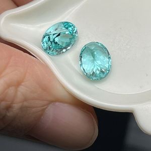 Pierres précieuses de laboratoire ovales 7x9mm Paraiba Tourmaline Stones - Product Image 5