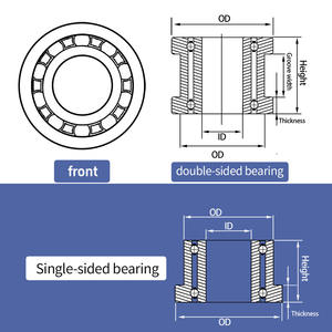 แบริ่งพลาสติก PCB (AG อุปกรณ์เสริมลูกบอลแก้ว) แบริ่งคู่/ด้านเดียววัสดุพลาสติก PE - Product Image 5